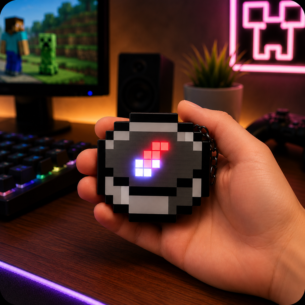 MineNorth - Brújula Pixel LED